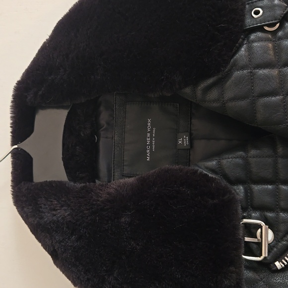Marc New York zip faux leather jacket - Picture 3 of 9